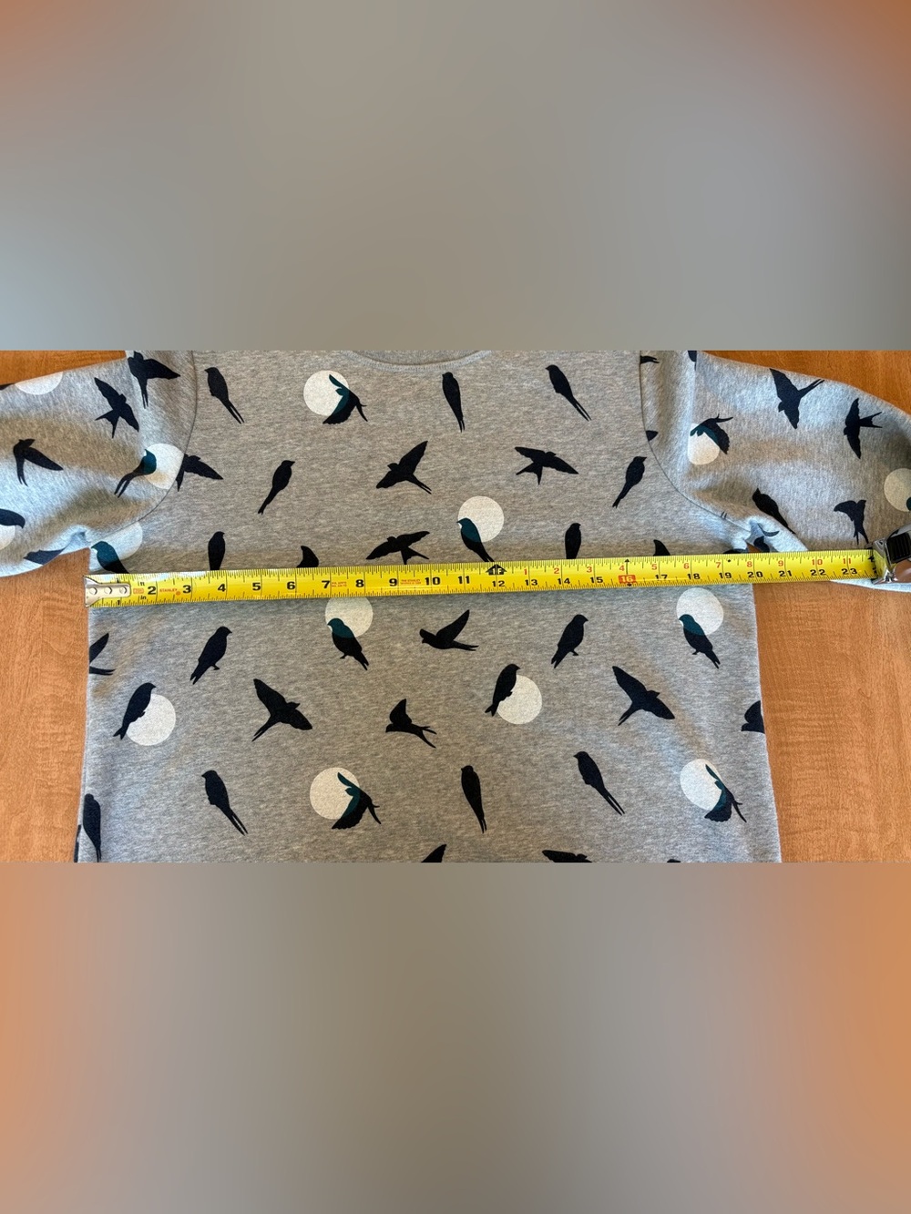 Boden Grey Sweatshirt with Bird Print - Picture 6 of 7